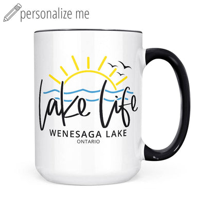Lake Life (Custom) | 15oz Mug: White