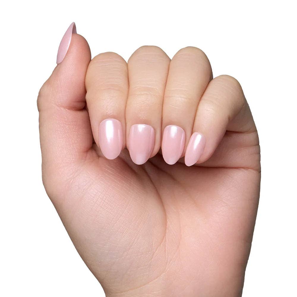 Pinch Me Press-On Nails | Short Oval | Blush Pink Glazed