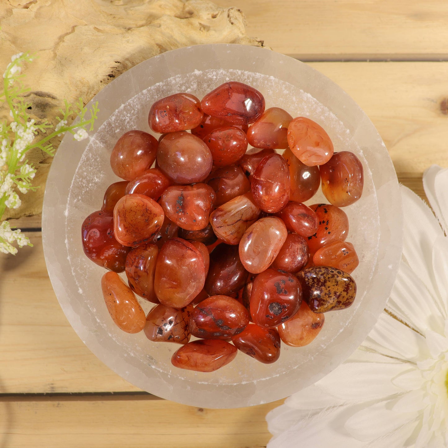 1 lb. Carnelian Tumbled Stones (Grade A)