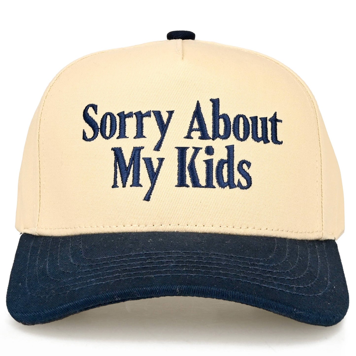 C.C SORRY ABOUT MY KIDS Letter Two Tone Trucker Hat: Leopard