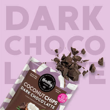 Dark Choco'Latte Coconut Chips: 6-Pack