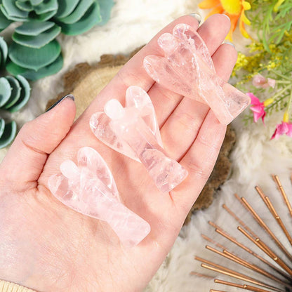 Rose Quartz Crystal Angel (Handmade)