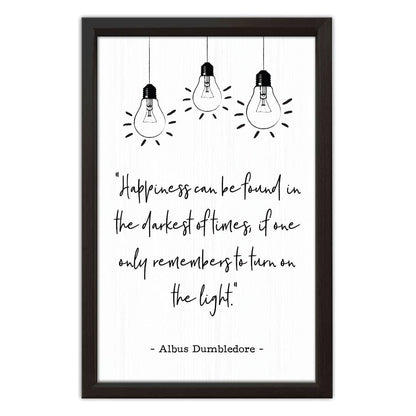 Happiness can be Found | Wood Sign: Black