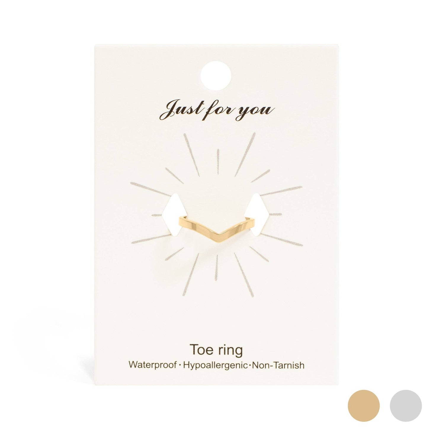 18K Gold PVD Stainless Steel Point Toe Ring: Stainless