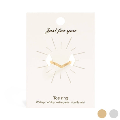 18K Gold PVD Stainless Steel Point Toe Ring: Stainless