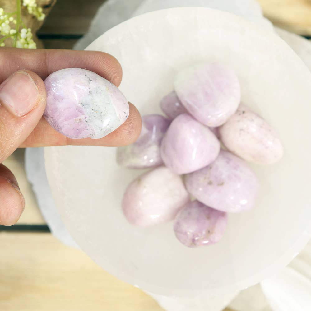 1/4 lb Kunzite Tumbled Stones