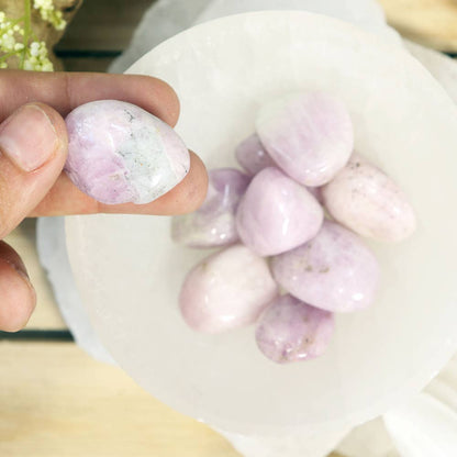 1/4 lb Kunzite Tumbled Stones