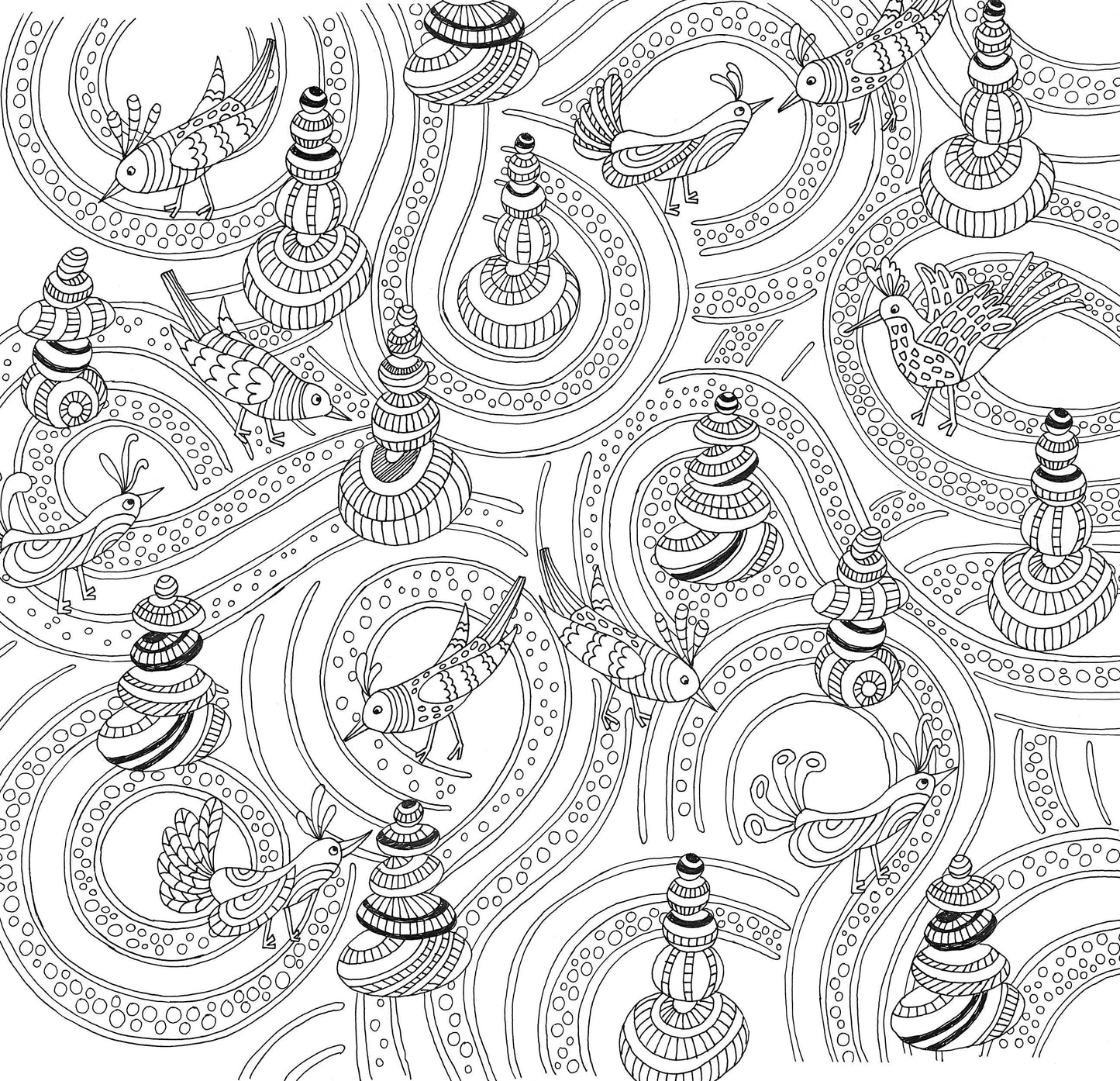 Zen Garden Artist's Coloring Book