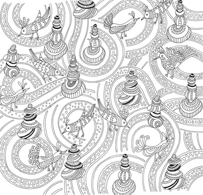 Zen Garden Artist's Coloring Book