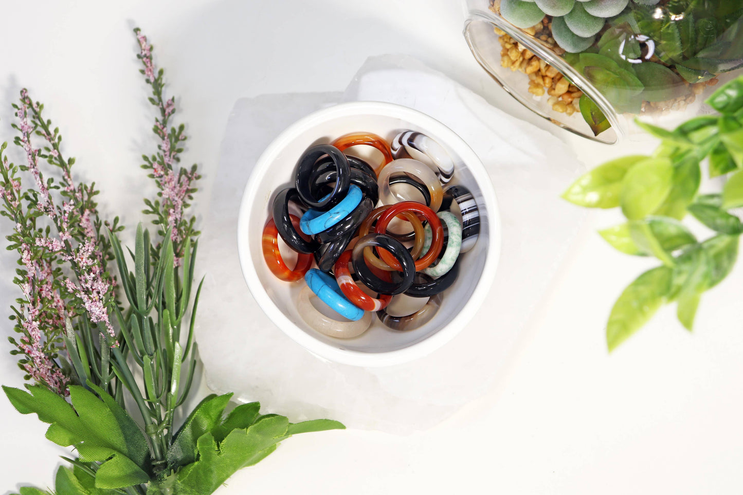 Assorted Semi-Precious Gem Stone Rings