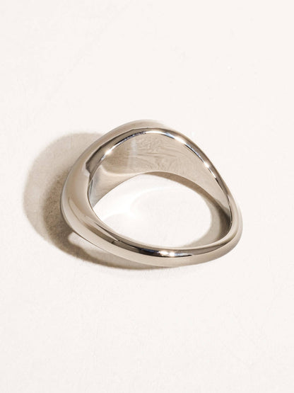 Erin 18K Non-Tarnish Classic Wavy Band: Silver