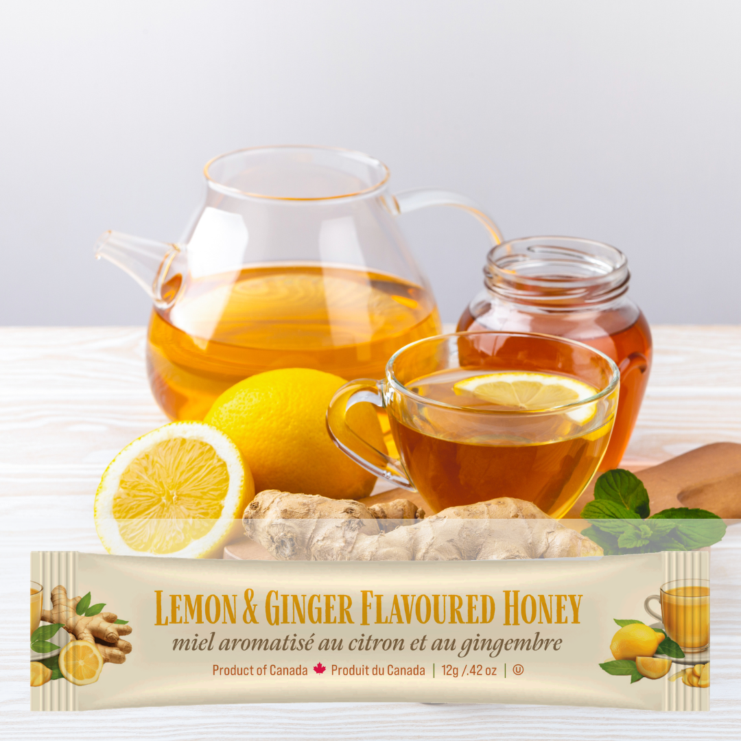 Honey Squeeze Pack - Lemon & Ginger Flavoured - OU Kosher