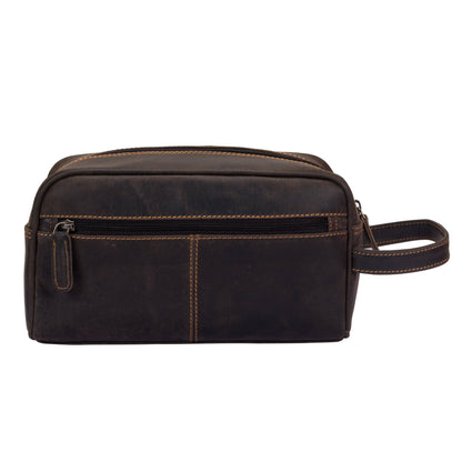 Leather Banff Toiletry Bag: Sandal