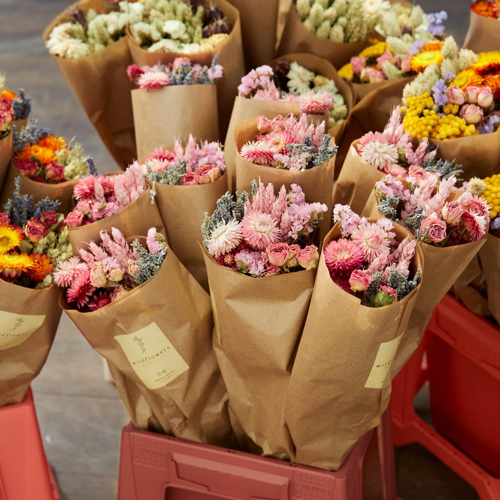 Market More Dried Flowers Bouquet – Pink