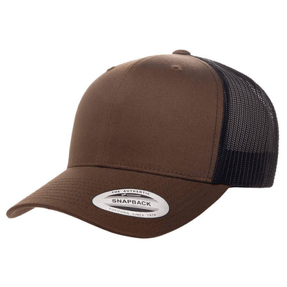 Lake Life (Custom) | Leather Patch Hat: Brown / Black