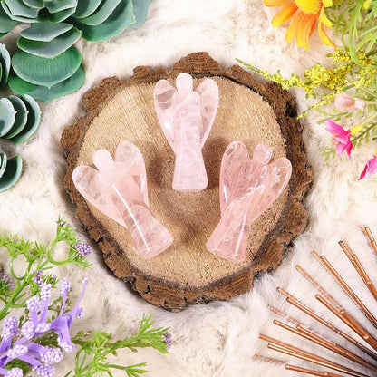 Rose Quartz Crystal Angel (Handmade)