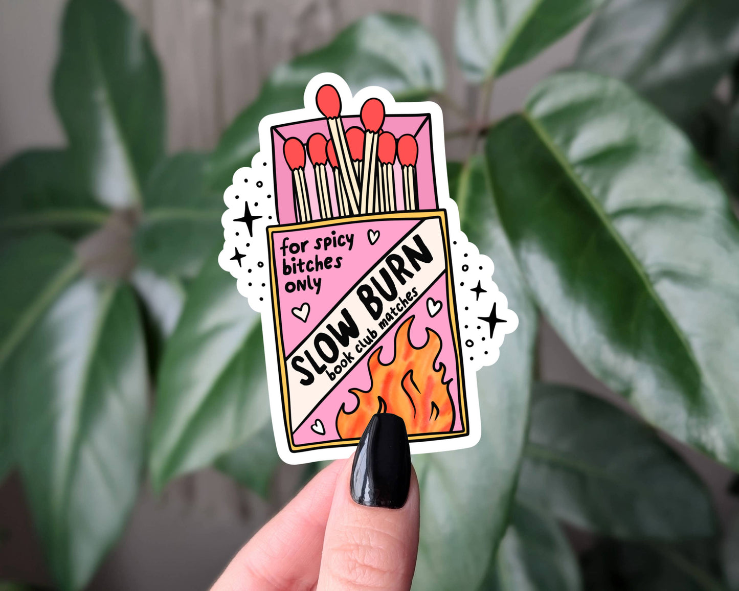 Slow Burn Book Club Sticker, Spicy Romance Readers Humor: Loose