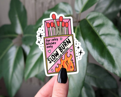 Slow Burn Book Club Sticker, Spicy Romance Readers Humor: Loose