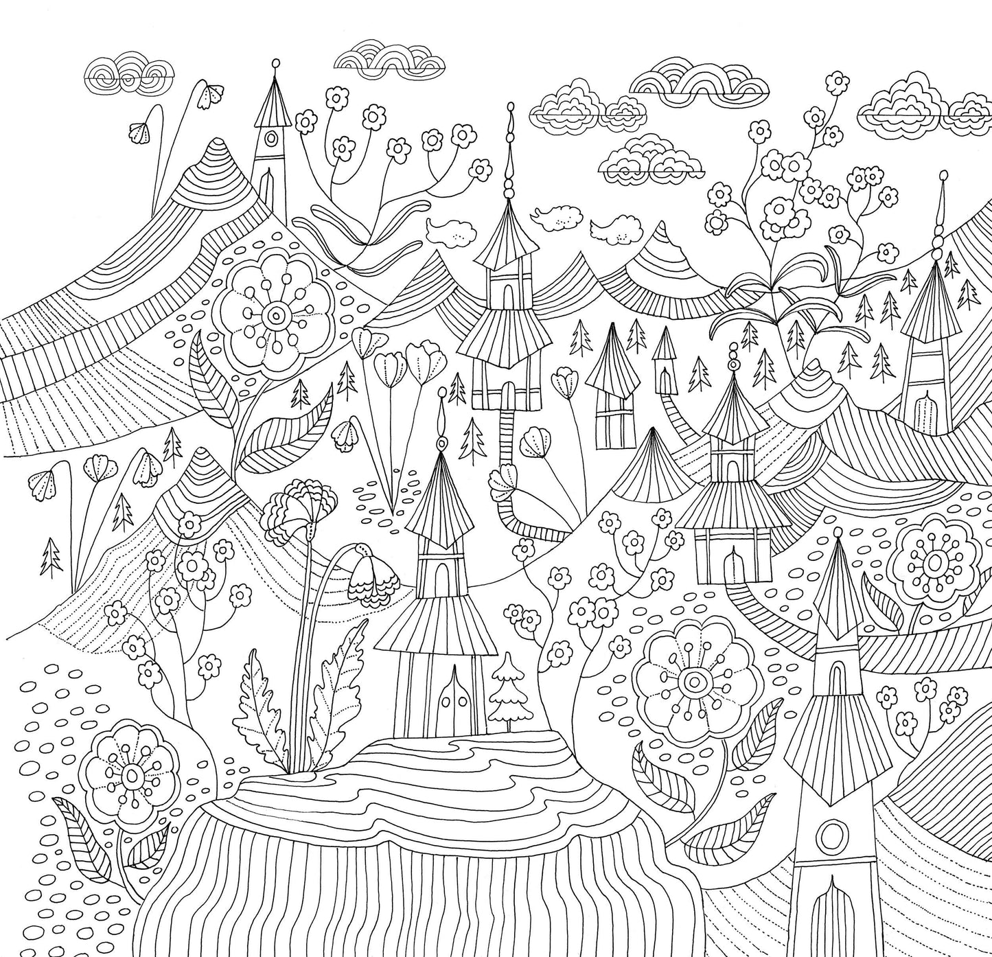 Zen Garden Artist's Coloring Book