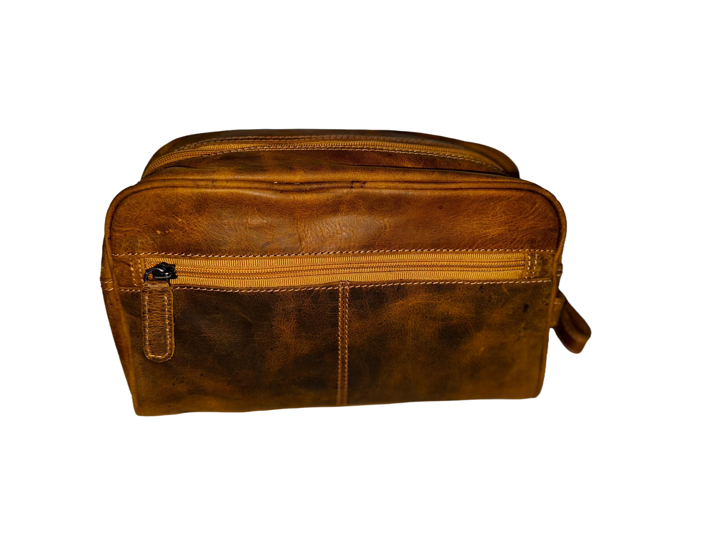 Leather Banff Toiletry Bag: Brown