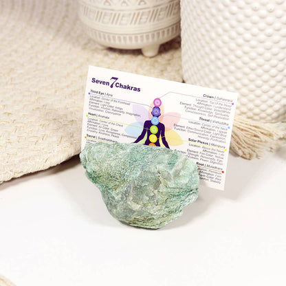 Natural Crystal Card Holder - Large Fuchsite Stone