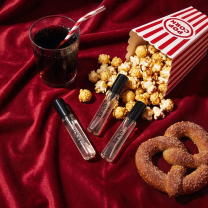 Movie Theater Hair Perfume Trio Set - Buttered Popcorn, Fizzy Cola, Cinnamon Pretzel