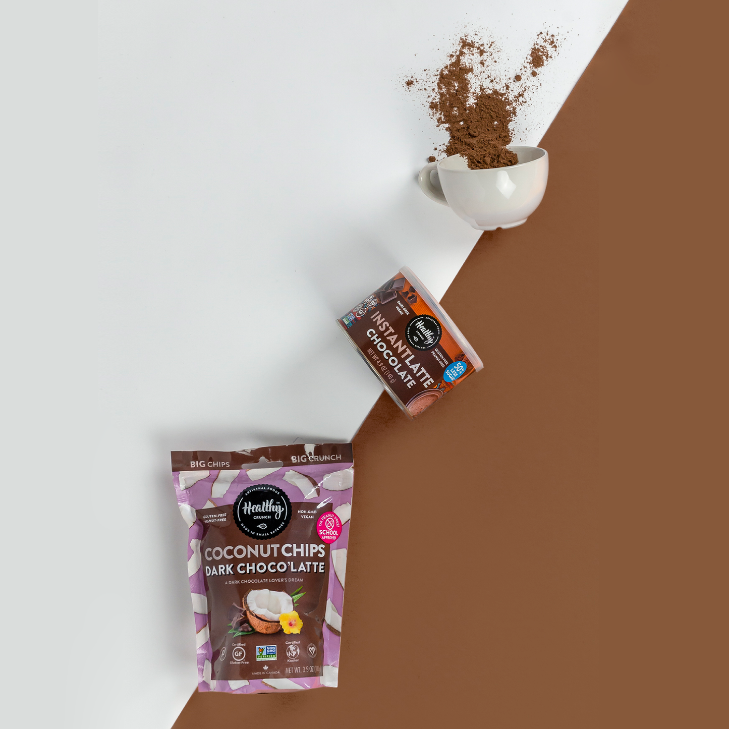 Dark Choco'Latte Coconut Chips: 6-Pack