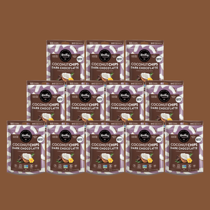 Dark Choco'Latte Coconut Chips: 6-Pack