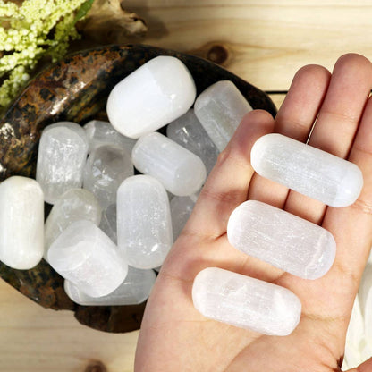 1 lb Selenite Tumbled Stones