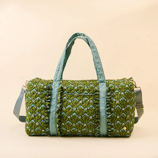 On-The-Go Quilted Weekender Bag-Everbloom Forest Green