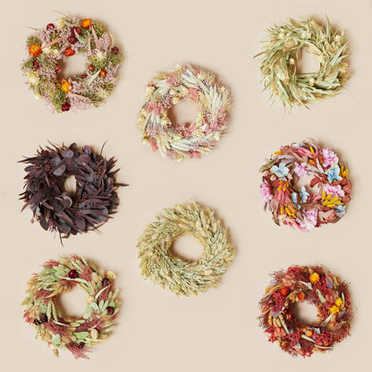 Multi-Colored Dried Flower Wreath - Summer Bestseller: Large