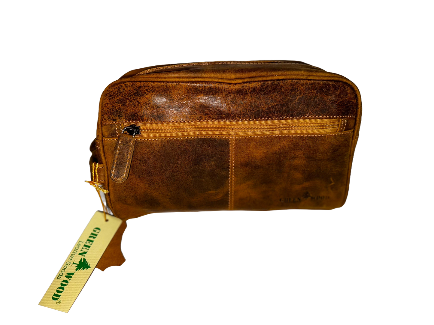 Leather Banff Toiletry Bag: Sandal