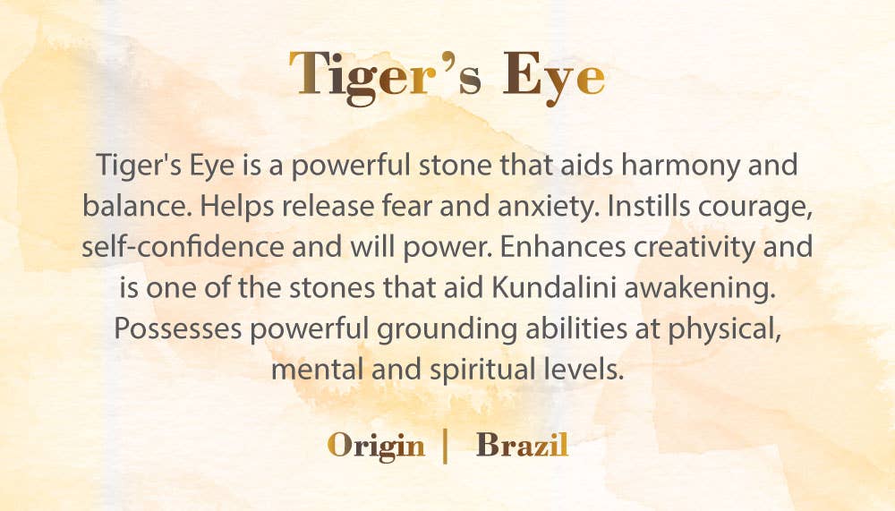 Crystal Information Cards - Tiger’s Eye