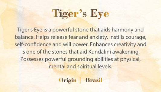 Crystal Information Cards - Tiger’s Eye