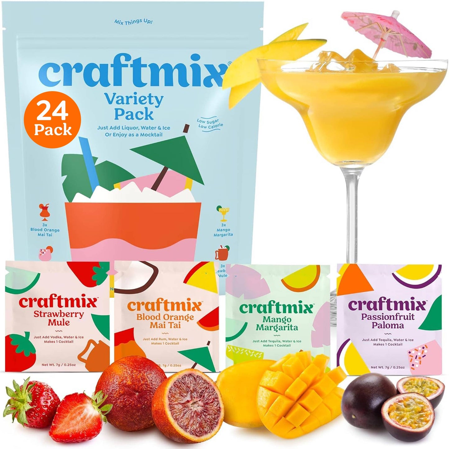 Variety Pack Cocktail Mixers - 12 Servings Multipack