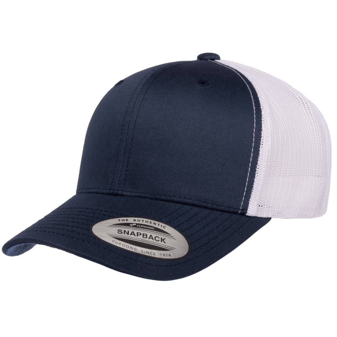 Lake Life (Custom) | Leather Patch Hat: Black / White