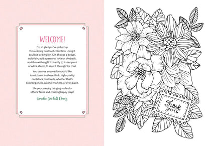Happy Day Coloring Postcards