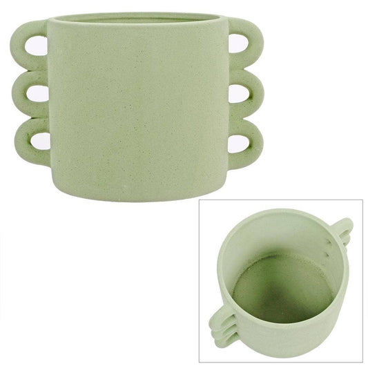 Truu Design Chic Ceramic Planter With Loop Edges