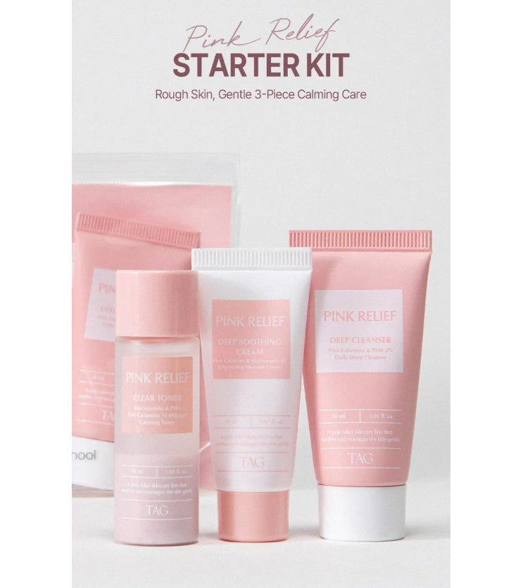 TOO COOL FOR SCHOOL Pink Relief Starter Kit Vegan Set