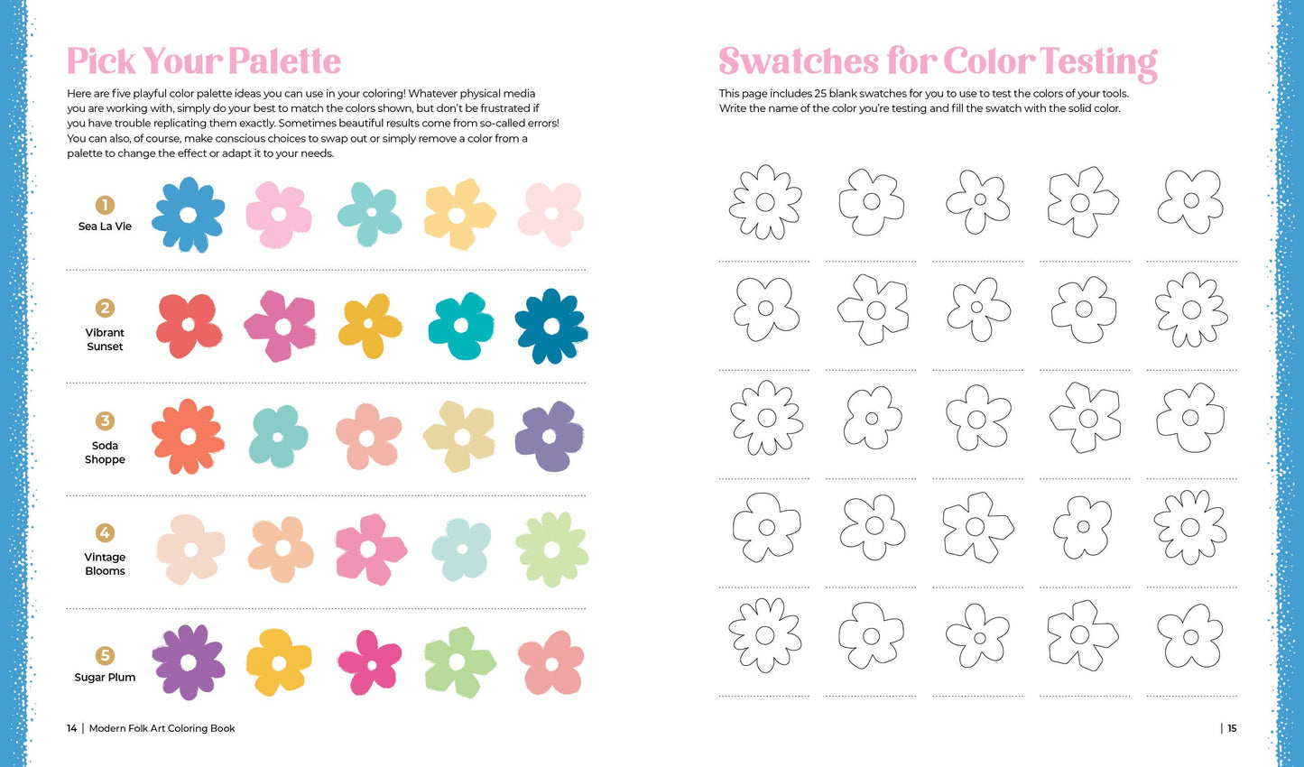 Modern Folk Art Coloring Book: 60 Patterns to Boost Joy