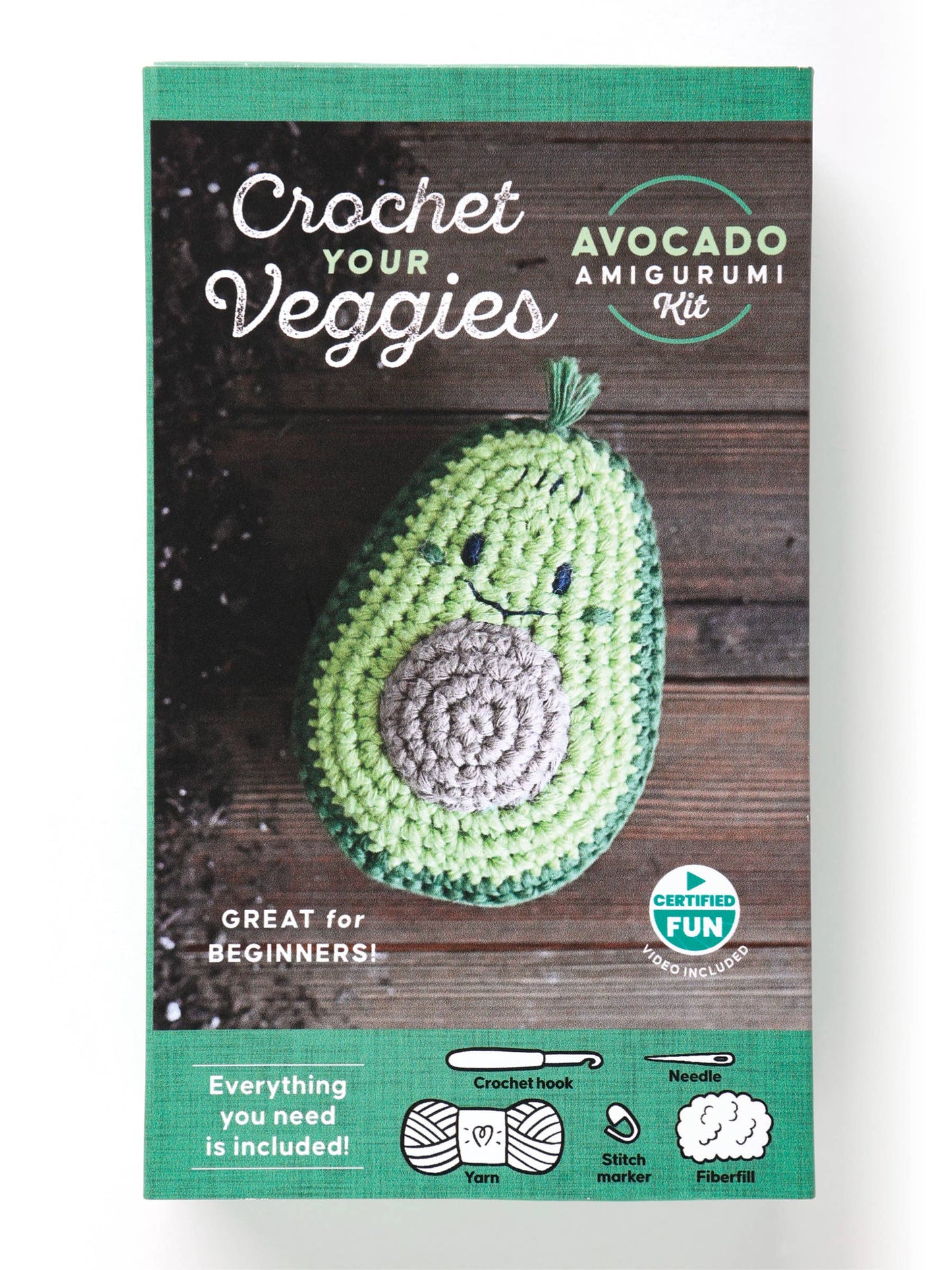 Crochet Your Veggies Amigurumi Kit Avocado
