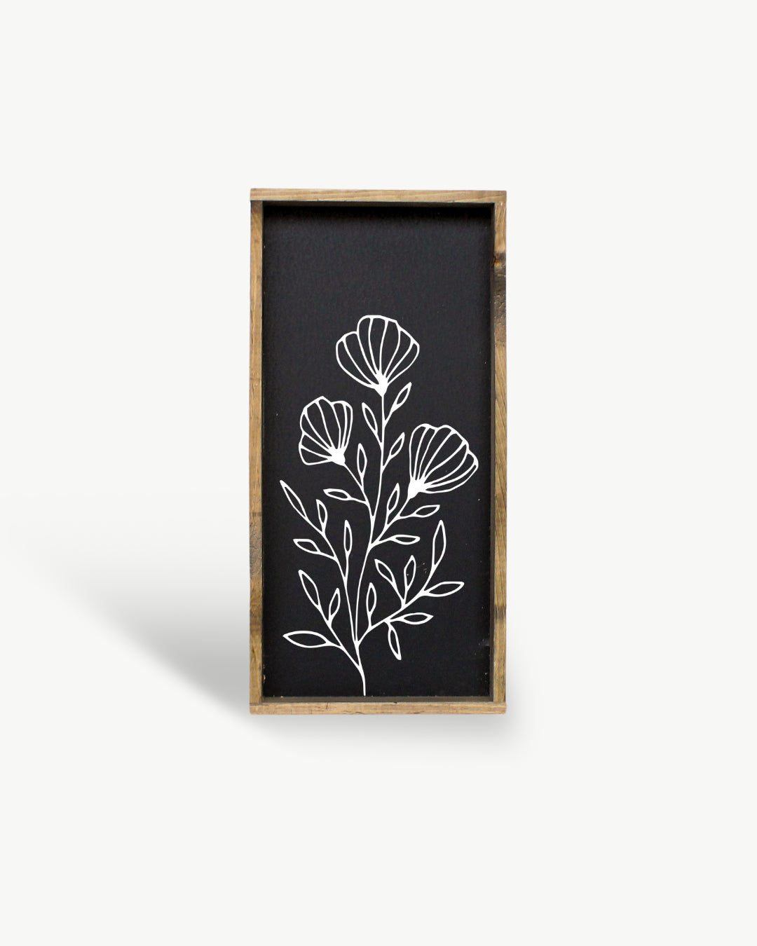 Floral Line Art Framed Print – Minimalist Wall Decor: Clay