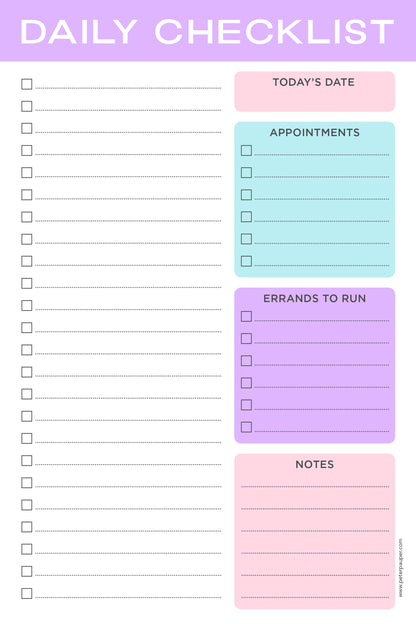 Pastel Daily Note Pad
