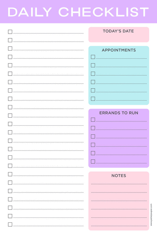 Pastel Daily Note Pad
