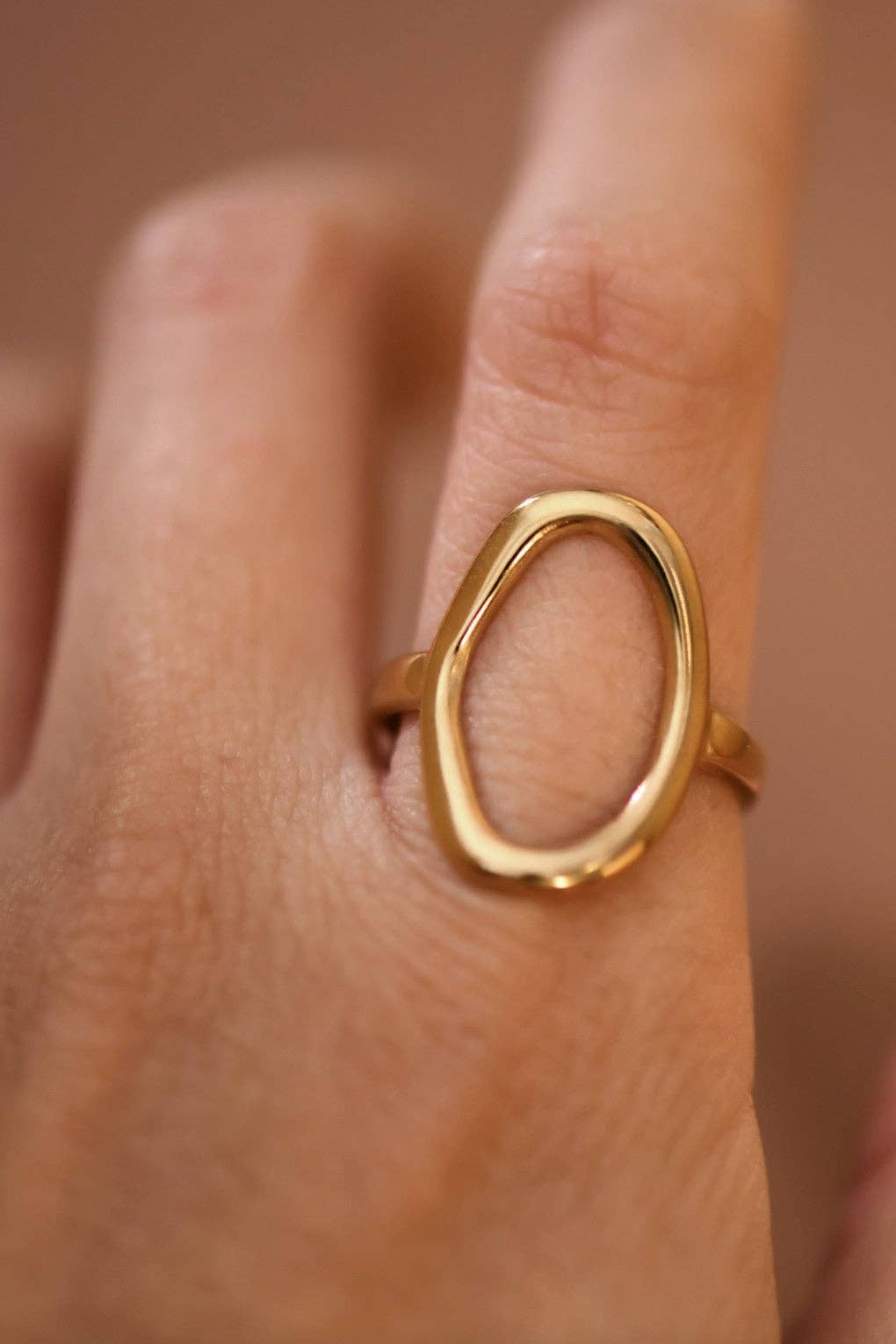 18K Gold Plated Waterproof Stainless Steel Ring - 7868: S0OX3T7868