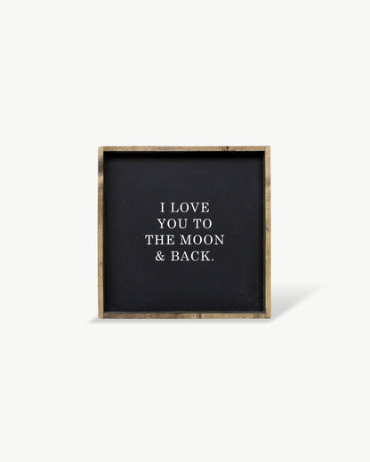 I Love You to the Moon & Back Framed Print– Neutral Nursery: Peach