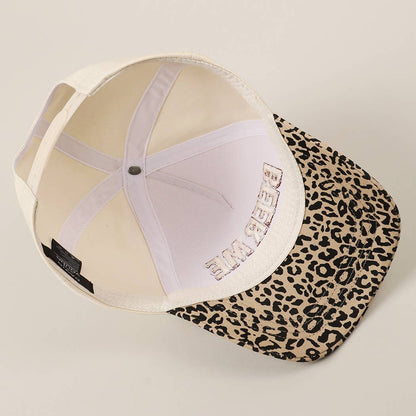 BEER ME Embroidery Leopard Camo Trucker Hat: CAMO / ONE SIZE