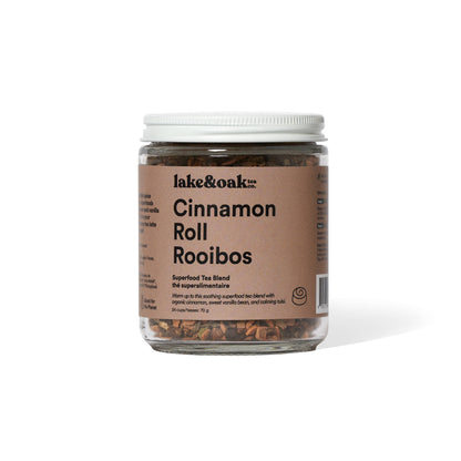 Cinnamon Roll Rooibos - Superfood Tea Blend: Retail Glass Jar
