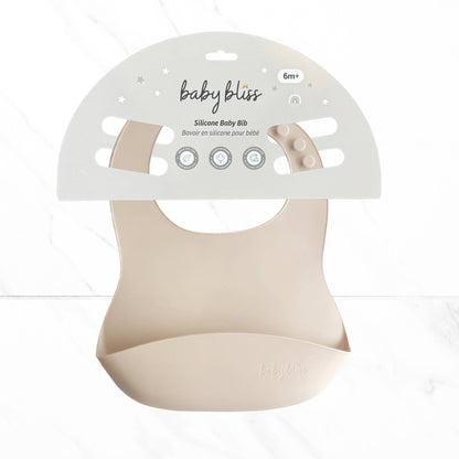 Silicone Bib - Almond: Almond