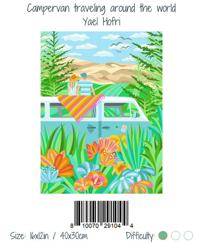 Campervan Traveling Around The World - 2025 Gift Paint by Numbers
